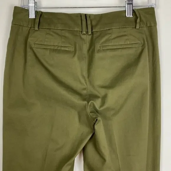 Talbots Perfect Crop Women’s Pants Slim Leg Loden Frost Olive Green Size 2P - Picture 8 of 10